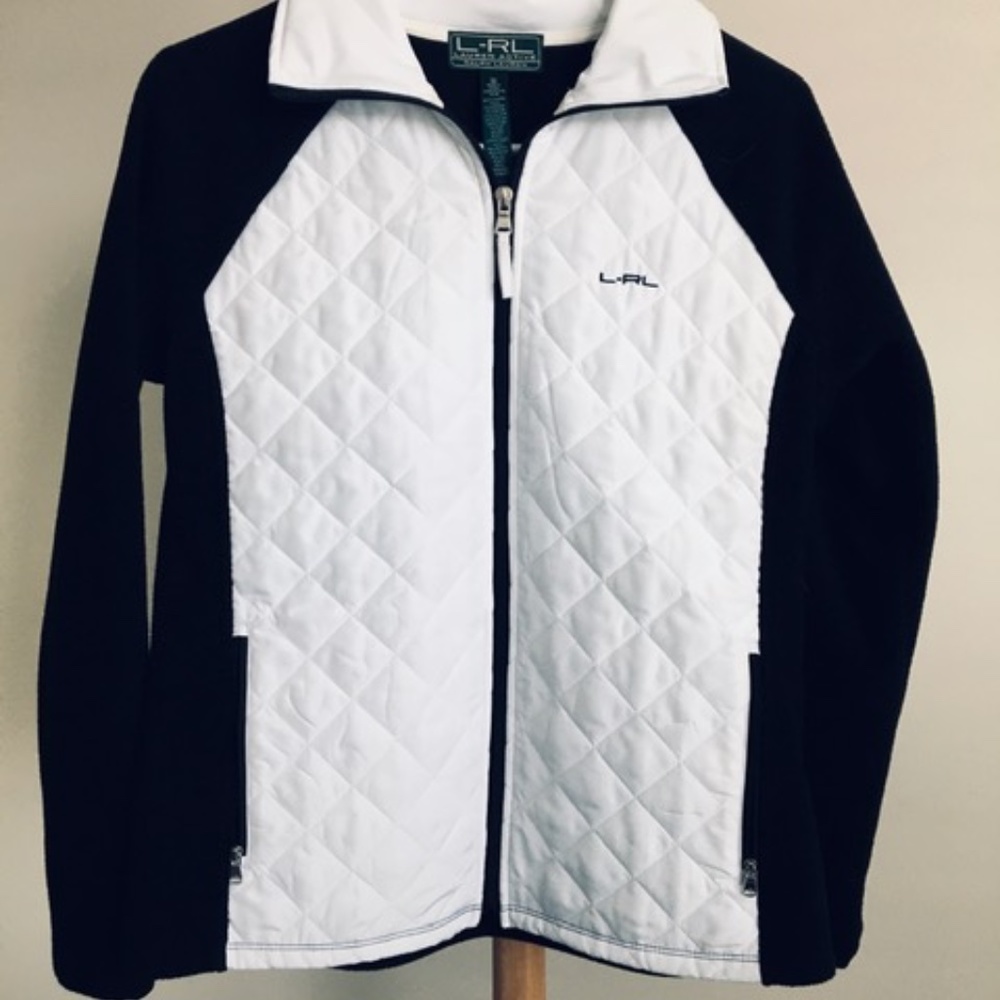 Lauren Ralph Lauren, Women's Black and White Fleece Jacket - NWOT